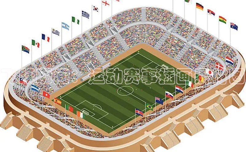 飞跃瞬间：运动赛事插画素材图